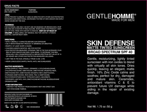 Skin Defense Matte Tinted Sunscreen packaging
