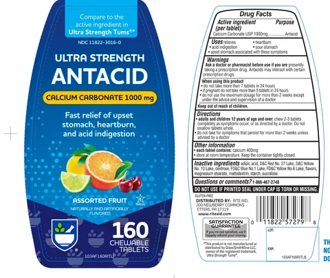 RITE AID Pharmacy Ultra StrengthAssorted Fruits 포장