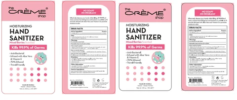 The creme shop moisturizing hand sanitizer mixed berries packaging