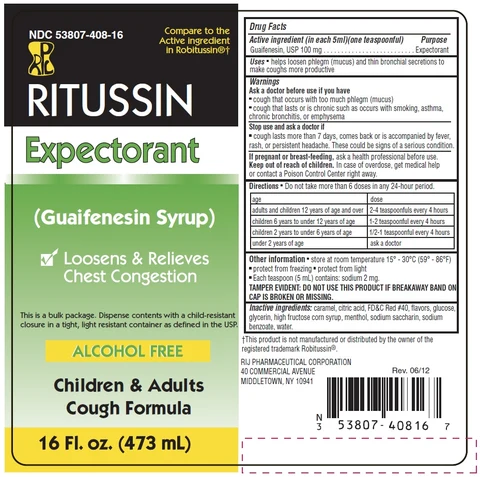 Ritussin Expectorant packaging