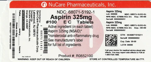 Aspirin 포장