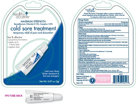 Healthy Accents Cold Sore Treatment packaging