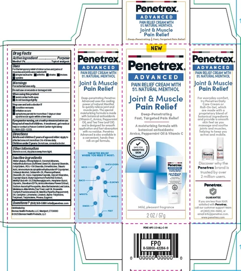 Advanced Pain Relief Cream With 5 % Natural Menthol 포장