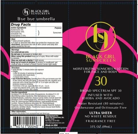 Black Girl SunscreenSunscreen SPF 30 broad Spectrum 포장