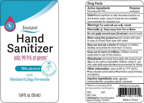 Instant Hand SanitizerMoisturizing packaging