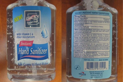 Lucky Instant Hand Sanitizer with Vitamin E and Moisturizers packaging