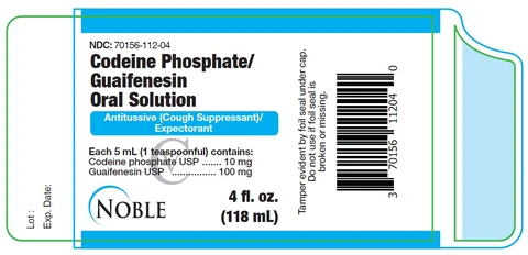 Codeine Phosphate and Guaifenesin 포장