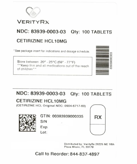 Cetirizine 포장