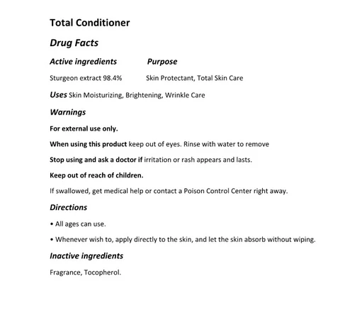 The Zoeun Skin Total Conditioner packaging