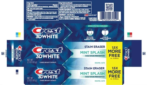 Crest 3D WhiteStain Eraser Mint Splash 포장