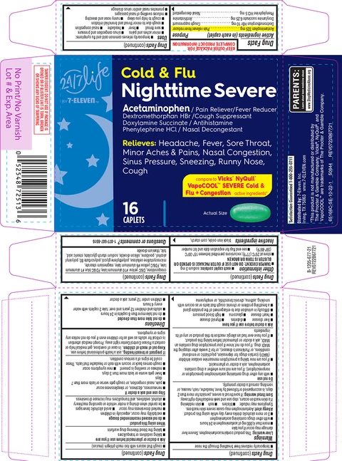 Cold and Flu Nighttime Severe 포장