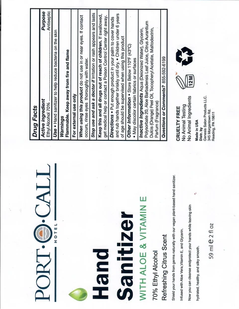 Hand sanitizerportcall packaging