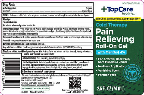 TopCare Pain Relieving Roll-OnTopical Analgesic packaging
