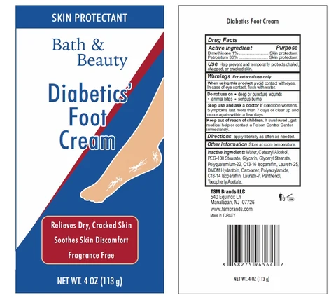 Bath and beautyDiabetics Foot Cream 포장