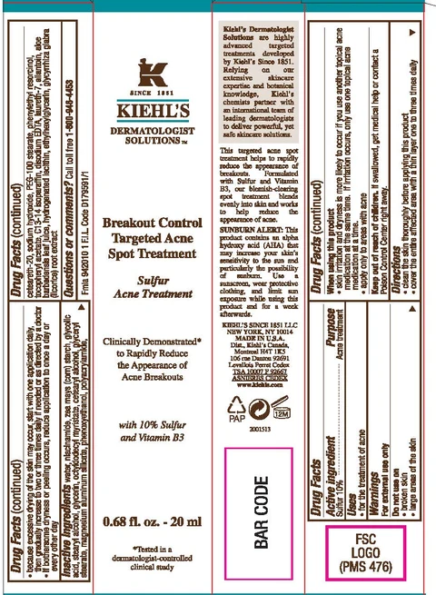Kiehls Since 1851 Dermatologist Solutions Breakout Control Targeted Acne Spot Treatment 포장