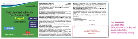Childrens Cetirizine Hydrochloride Allergy packaging