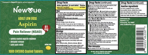 Aspirin 81 mg 포장