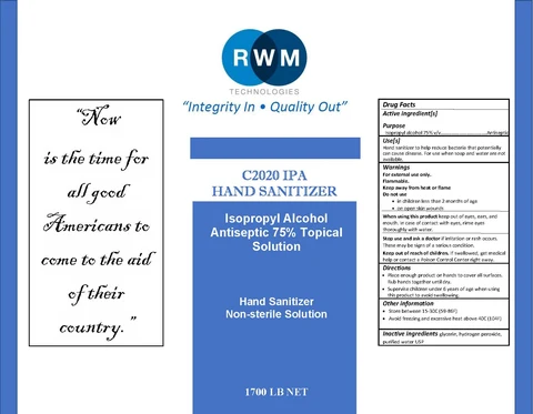 C2020 IPA HAND SENITIZER packaging