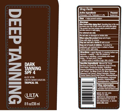 ULTA TANNING SPF 4 포장