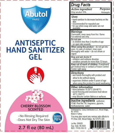 Abutol PARIS ANTISEPTIC HAND SANITIZER packaging