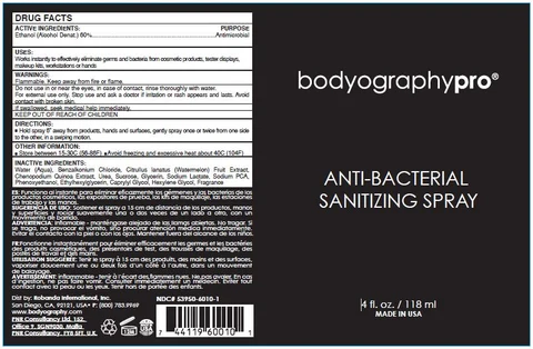 BODYOGRAPHYPRO ANTI-BACTERIAL SANITIZING 포장
