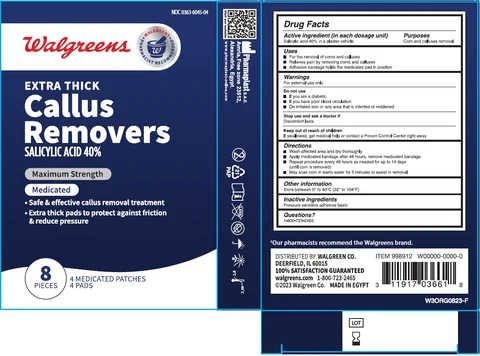 Walgreens EXTRA THICK Callus Removers packaging