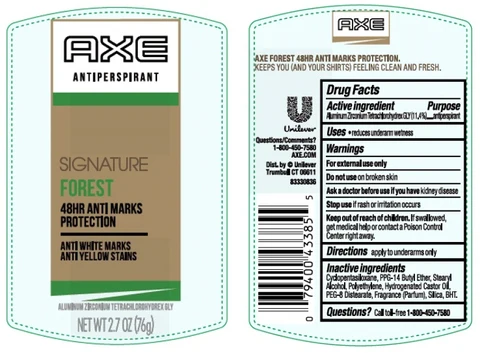 AxeSignature Forest Antiperspirant 포장