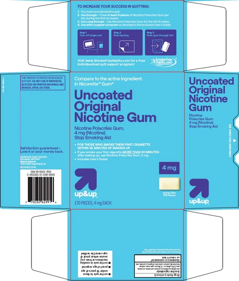 up and up uncoated original nicotine 포장