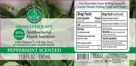 Aromatherapy Antibacterial Hand Sanitizer Peppermint Scentedwith vitamin E and aloe vera 포장