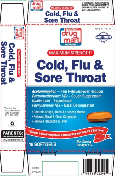 COLD FLU and SORE THROAT RELIEF packaging