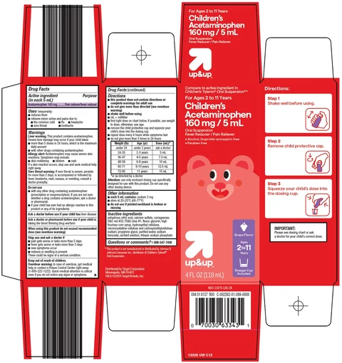 Up and Up Childrens acetaminophen 포장