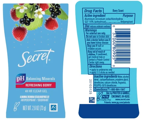 Secret Refreshing Berry Clear 포장