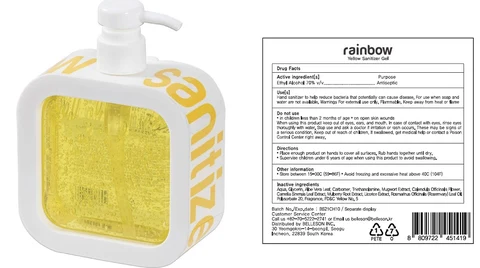 RAINBOW HAND SANITIZER YELLOW 포장