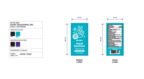 Hand Sanitizer packaging