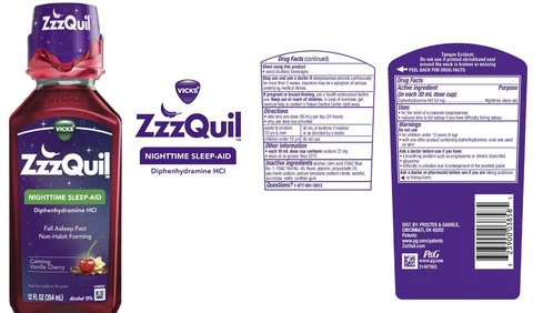 VICKS ZzzQuilNIGHTTIME SLEEP-AID 포장