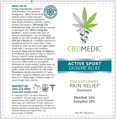 CBD Medic - Active Sport Extreme Relief packaging