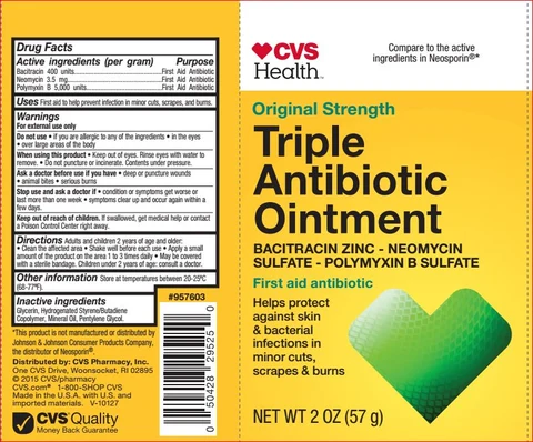 Triple AntibioticCVS packaging