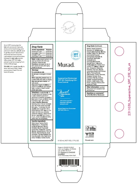 Superactive Moisturizer SPF 50 Mattifying Oil plus Pore Control SPF 50 포장