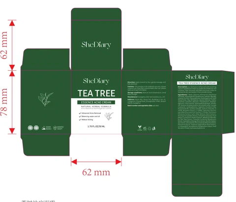 shediary tea tree essence acne cream 포장