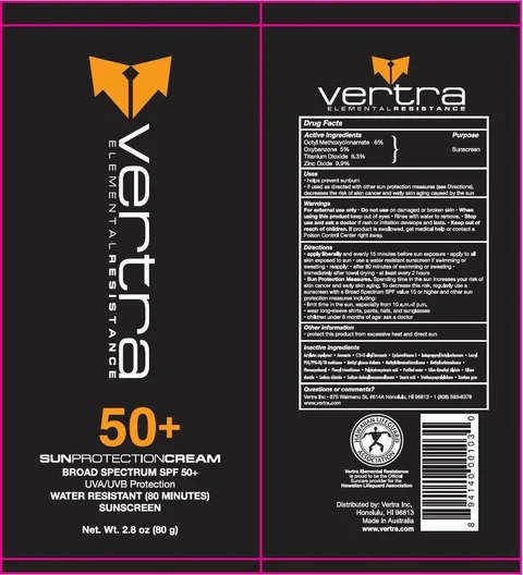 Vertra Elemental ResistanceWater Resistant Sunscreen 포장