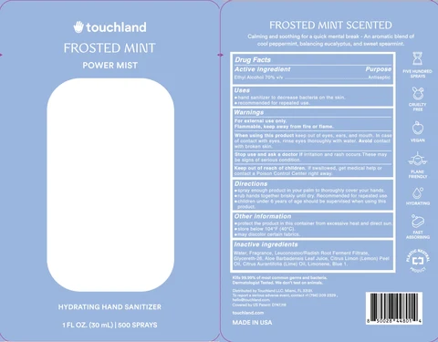 Touchland Power Mist Hand Sanitizer Frosted Mint 포장