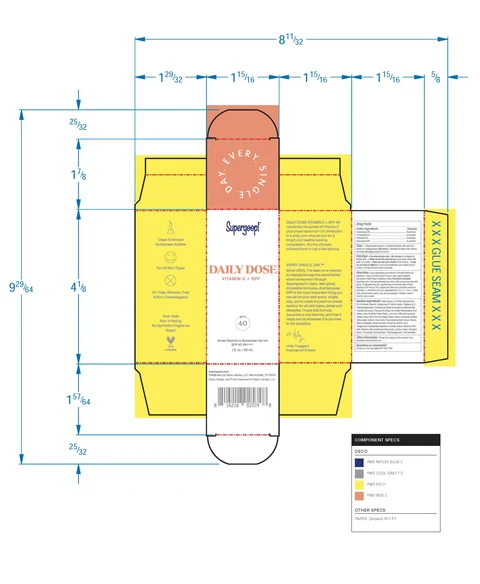 Daily Dose Vitamin C and Broad Spectrum SPF 40 Serum 포장