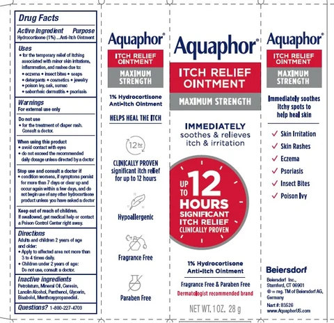Aquaphor Itch Relief 포장
