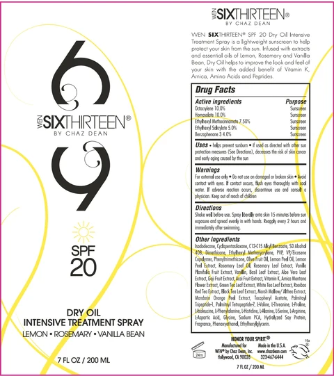 WEN SixThirteen SPF 20 Dry Oil Intensive Treatment 포장