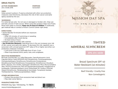 Tinted Mineral Sunscreen packaging