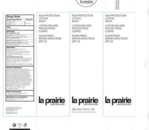 Sun Protection Body Sunscreen Broad Spectrum SPF 30La Prairie 포장