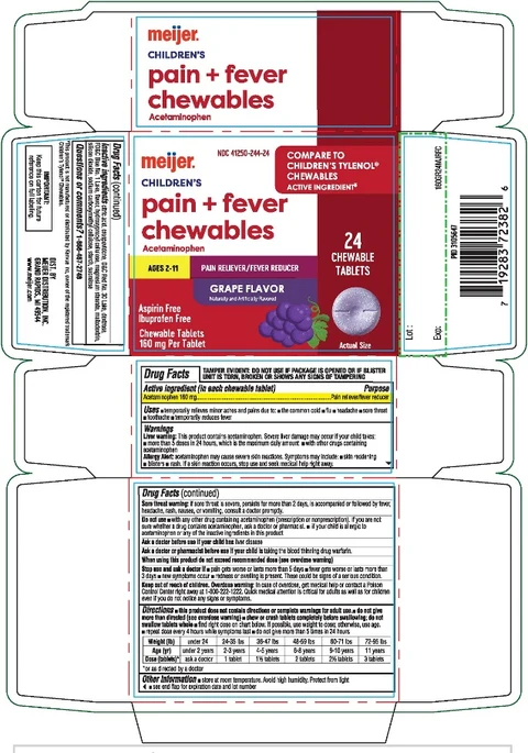 Children Pain and Fever Reliever packaging