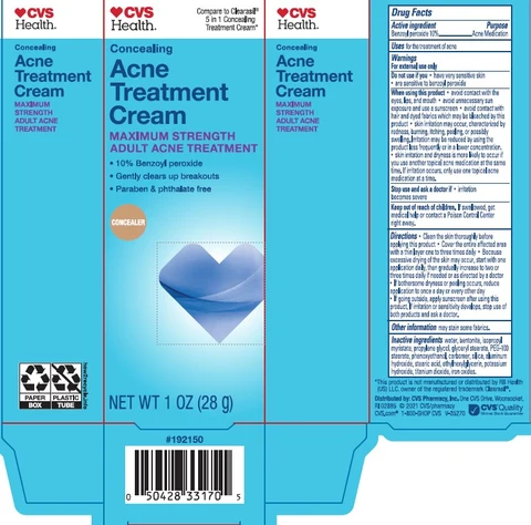 CVS Health Concealing Acne Treatment Maximum Strength Adult Acne Treatment packaging