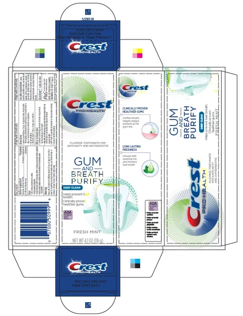 Crest Pro Health Gum and Breath PurifyDeep Clean 포장
