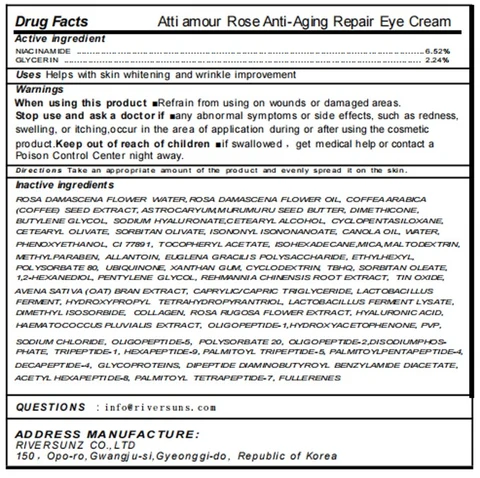 Atti amour Rose Anti-Aging Repair Eye Cream 포장